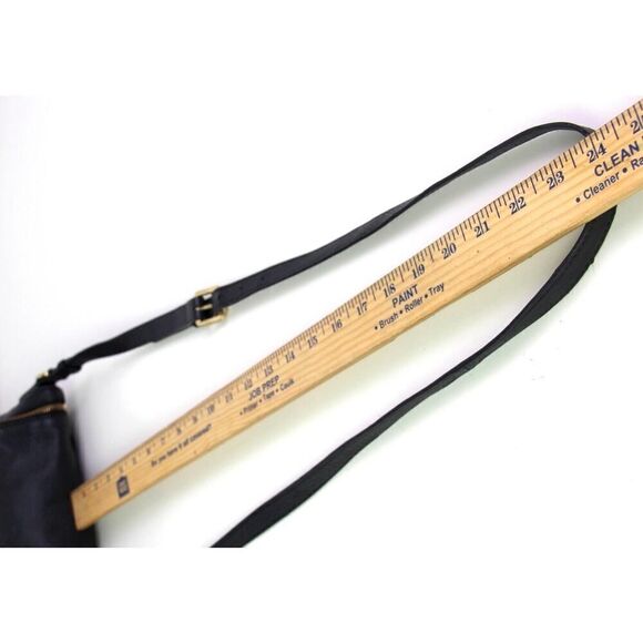 Vince Camuto PEBBLED BLACK REAL LEATHER ZIPPER SHOULDER BAG X-BODY HANDBAG PURSE - Picture 15 of 16